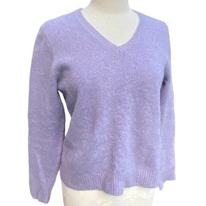 Vintage GAP Lambswool V-Neck Sweater Purple Feminine Cottagecore Winter-XL